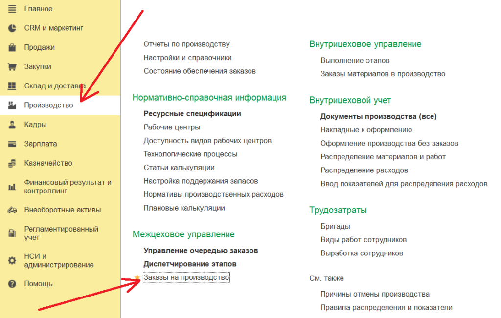 Заказ на производство в 1С:ERP. Назначение и реквизитный состав документа